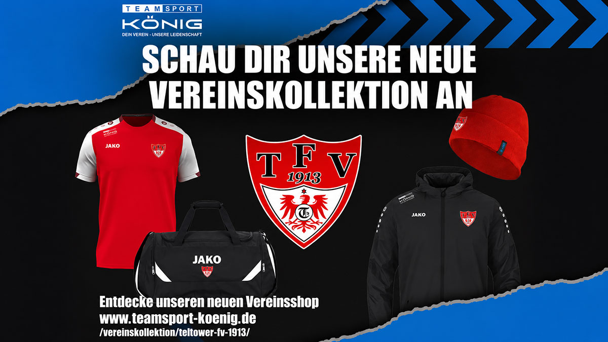 Vereinskollektion und Teamshop des Teltower FV 1913